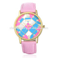 2016 New Trendy Vogue Colorful Leather Wrist Watch For Women SOXY006